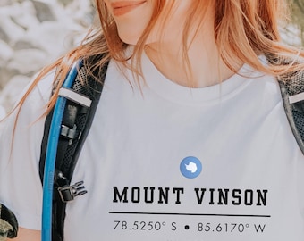 Mount Vinson Antarctica Shirt | Custom Summit Date Tee | Seven Summits Shirt | Antarctica Expedition Shirt | Climbing Gift | Adventure Tee