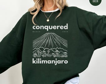 Custom Kilimanjaro Summit Shirt | Personalized Summit Month Year Tee | Mount Kilimanjaro Hiking Gift | Africa Trek Apparel