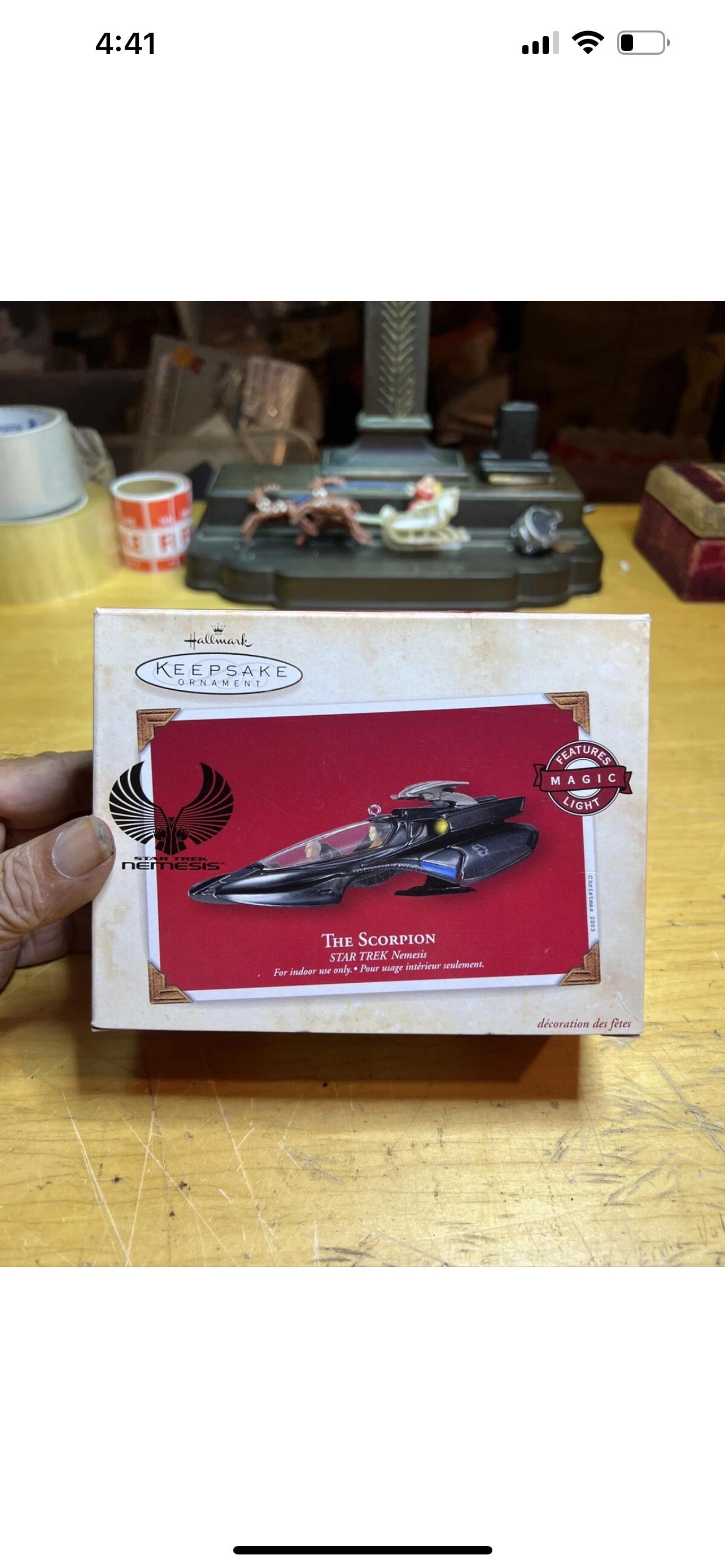 Hallmark Keepsake Star Trek Nemesis the Scorpion Ornament  display picture 1