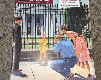 25 SEPTEMBRE 1948 Magazine Saturday Evening Post - Visite de la Maison Blanche