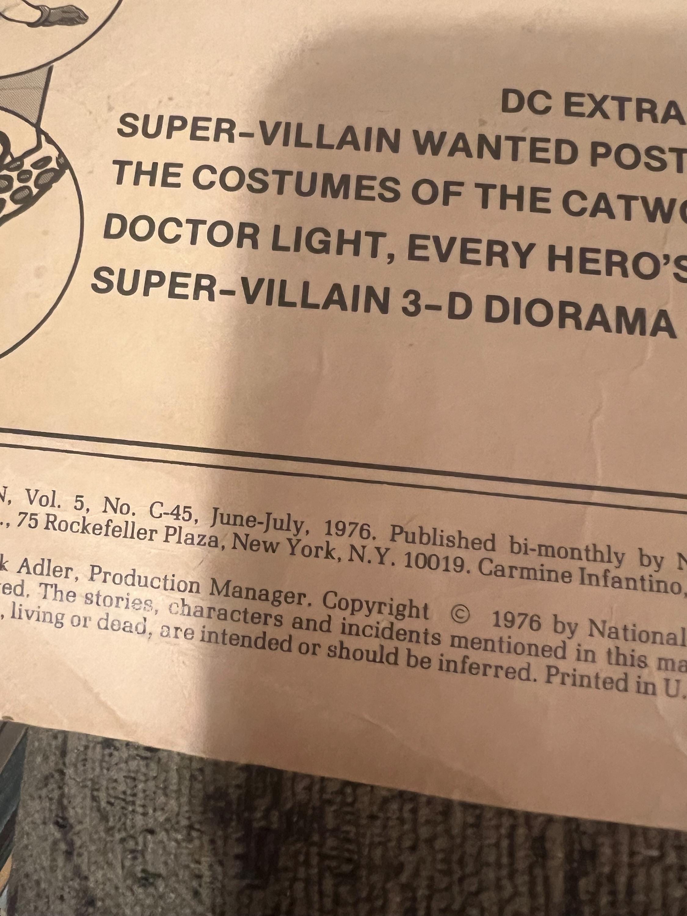 Limited Collectors' Edition More Secret Origins Super-villains #C