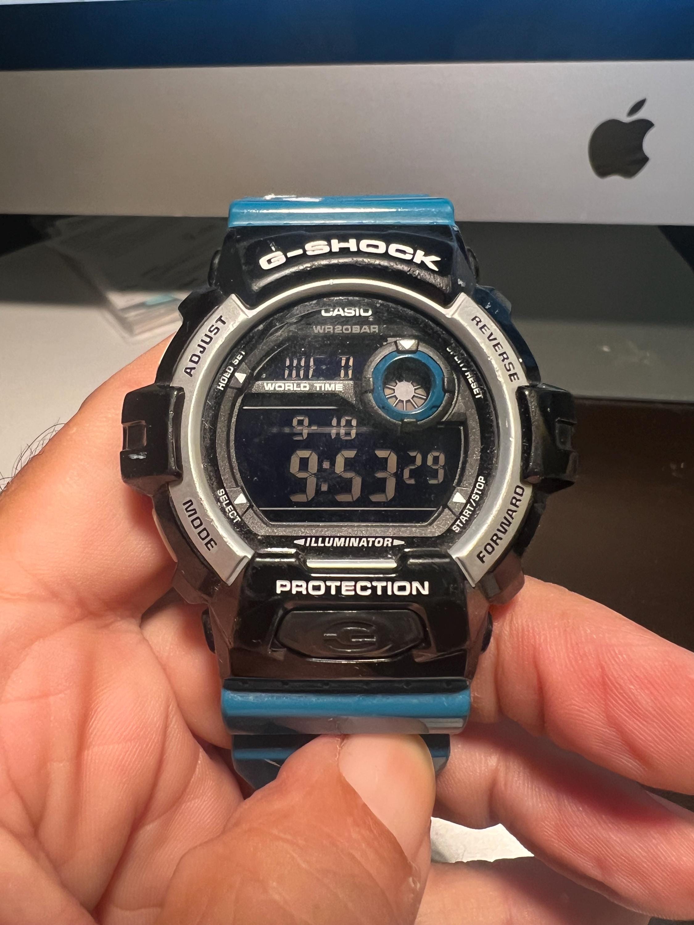 Casio G-SHOCK 3285 Men's XLARGE Black & Blue G-8900A-1CR Watch New