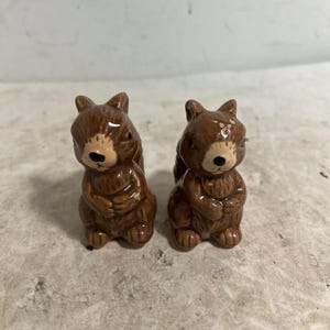 Squirrel Salt and Pepper Shakers Woodland Forest Animals