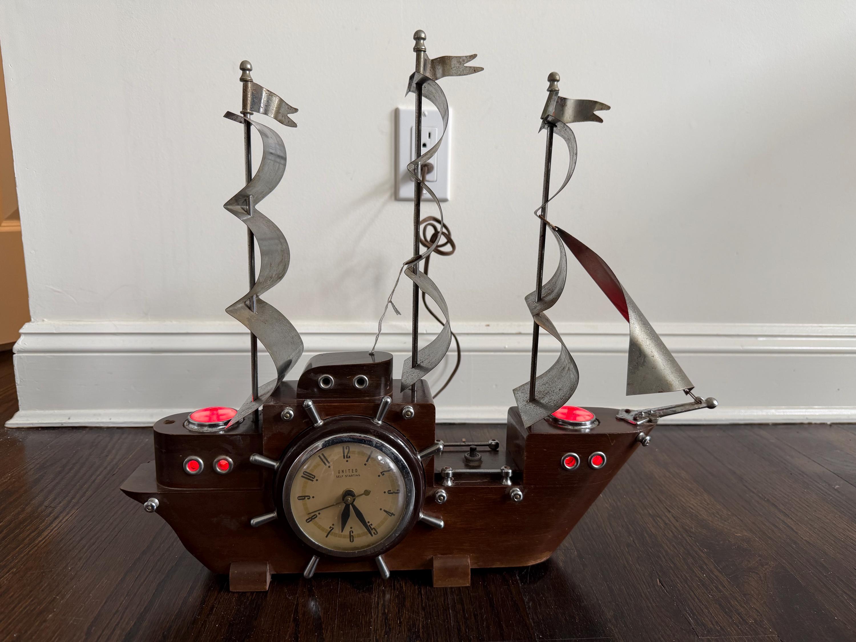 Mid Century United Clock Corp Model 811 Clipper Ship Clock - Etsy