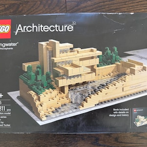 LEGO Architecture 21005 Vallendwater bouwset ontworpen door Frank Lloyd Wright. Pakketten zijn verzegeld, instructieboek, complete set