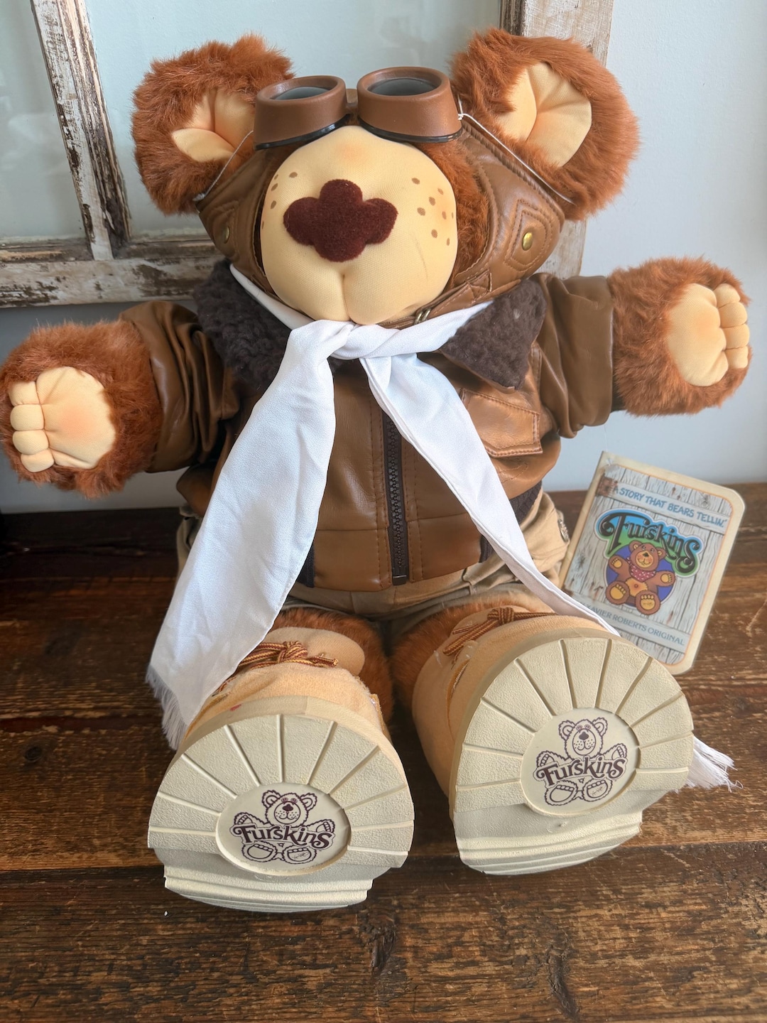 Vintage 1986 Orville T. Furskin Pilot Teddy Bear by Xavier Roberts