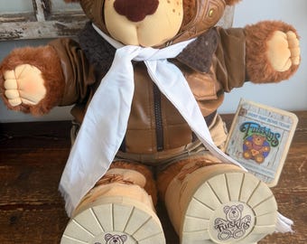 特撮 bear Vintage 1986 Orville T. Furskin Pilot Teddy Bear by Xavier Roberts