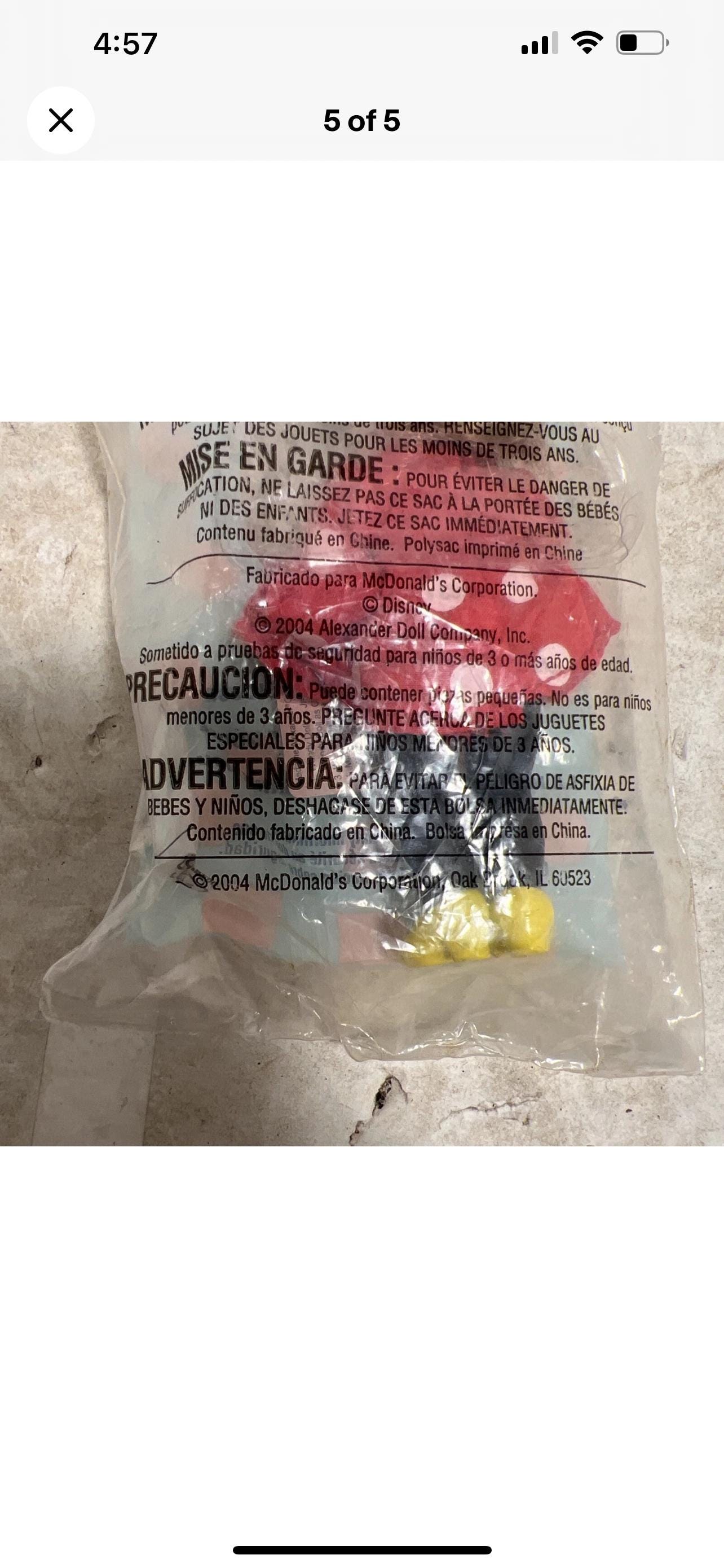 2004 Mcdonald's Happy Meal Madame Alexander Wendy Doll as Minnie