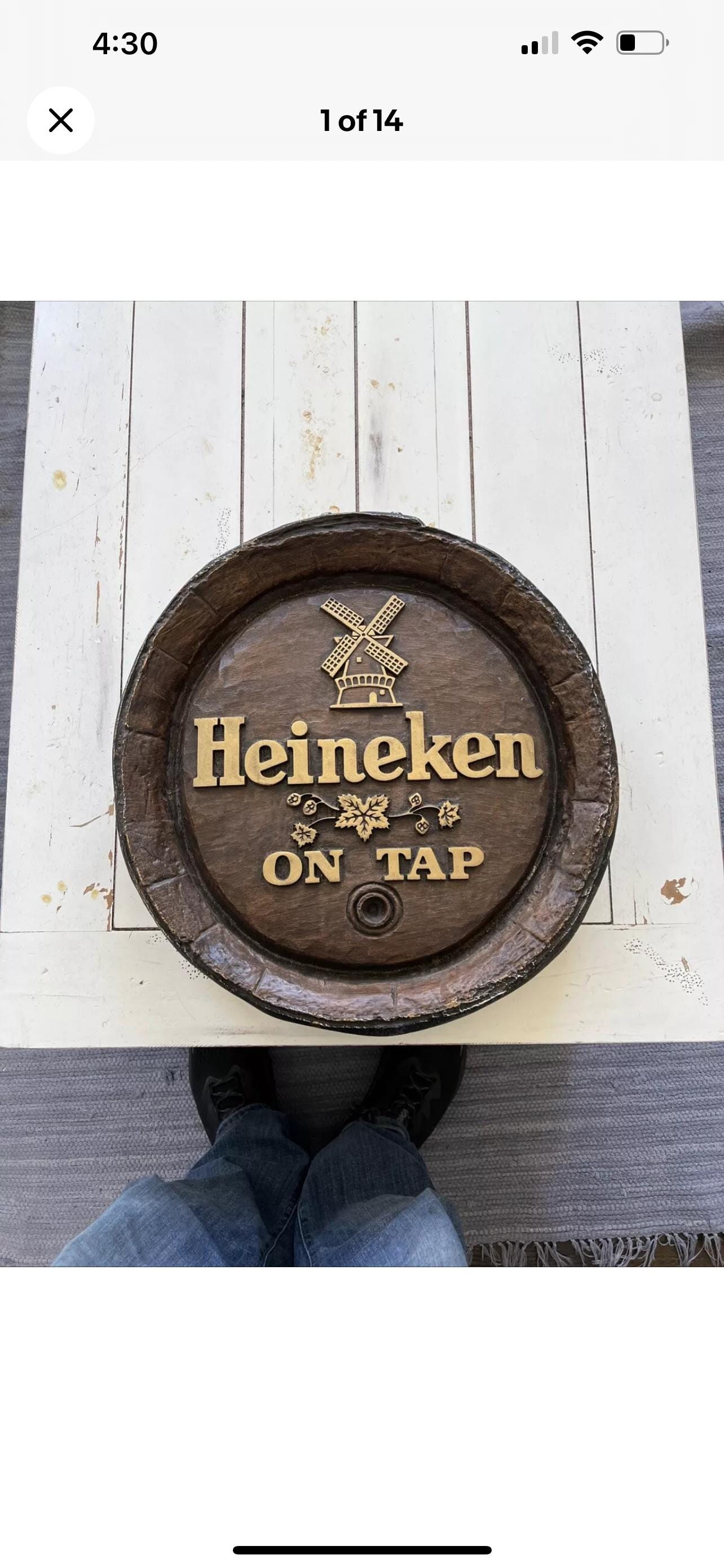 Heineken on Tap - Beer Keg Sign - 17-18