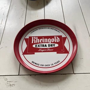 Vintage Rheingold Extra Dry Lager Beer 12&quot; Beer Tray Leibmann Breweries Inc NYC