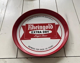 Vintage Rheingold Extra Dry Lager Beer 12&quot; Beer Tray Leibmann Breweries Inc NYC