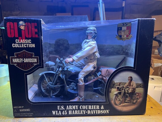 GI ジョーフィギュア& Harley-Davidson G.I. Joe US Army Courier and WLA Harley Davidson Action Figure and
