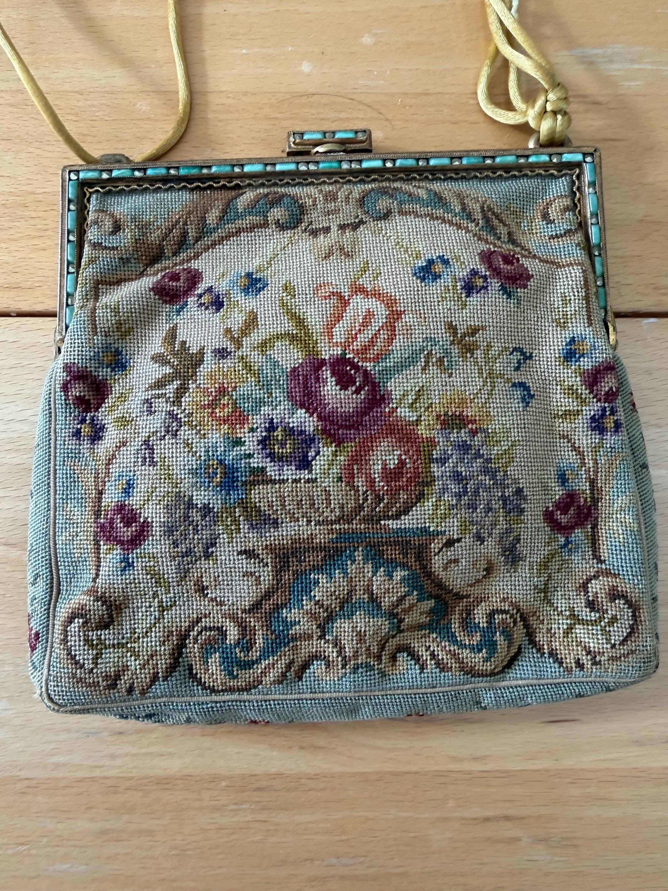 アンティーク プチポワン イブニングバッグ 1920-1940 - Etsy 日本