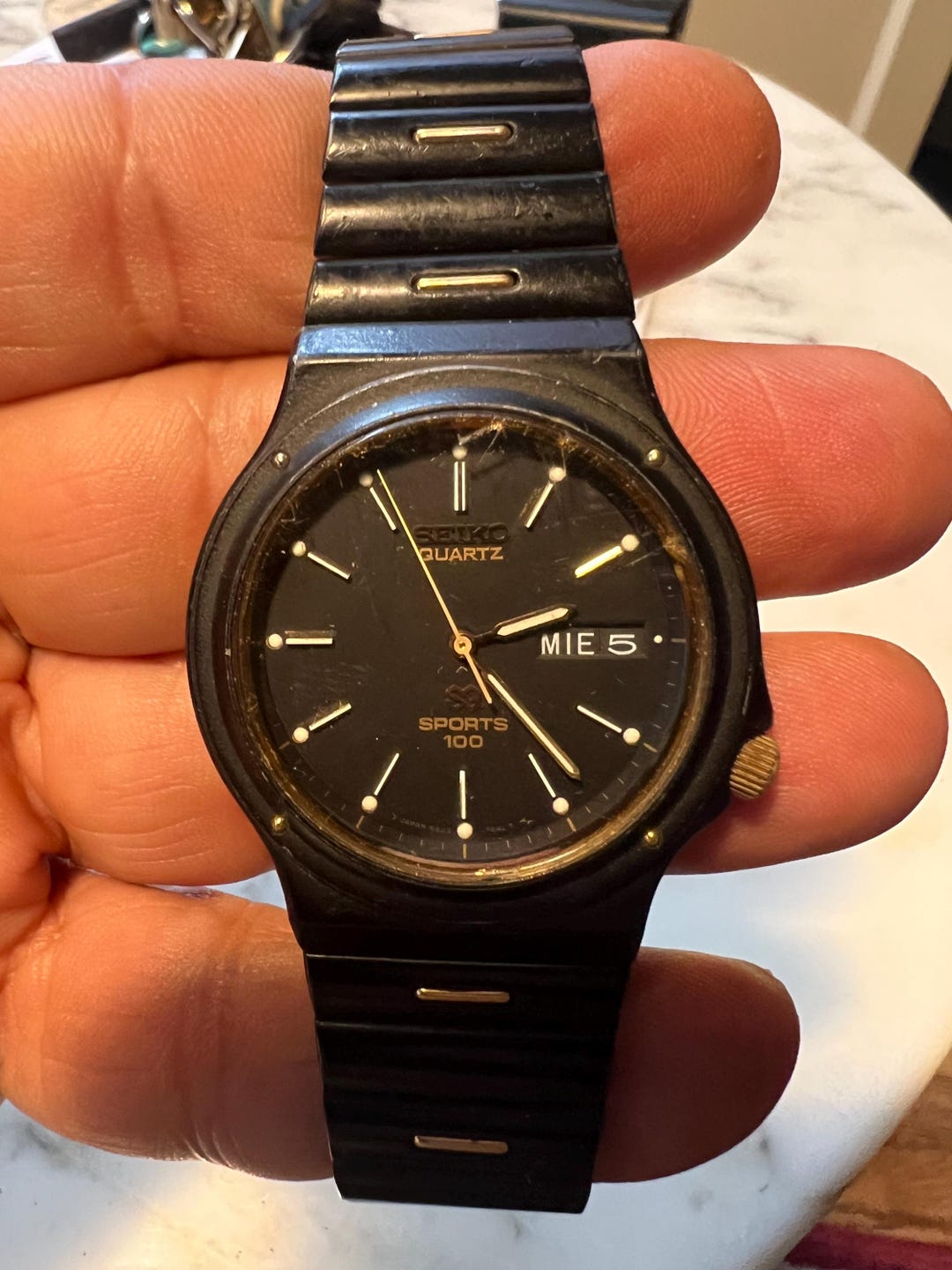 Seiko Sport 100 Men's Wristwatch, Works Perfectly New Battery - Etsy