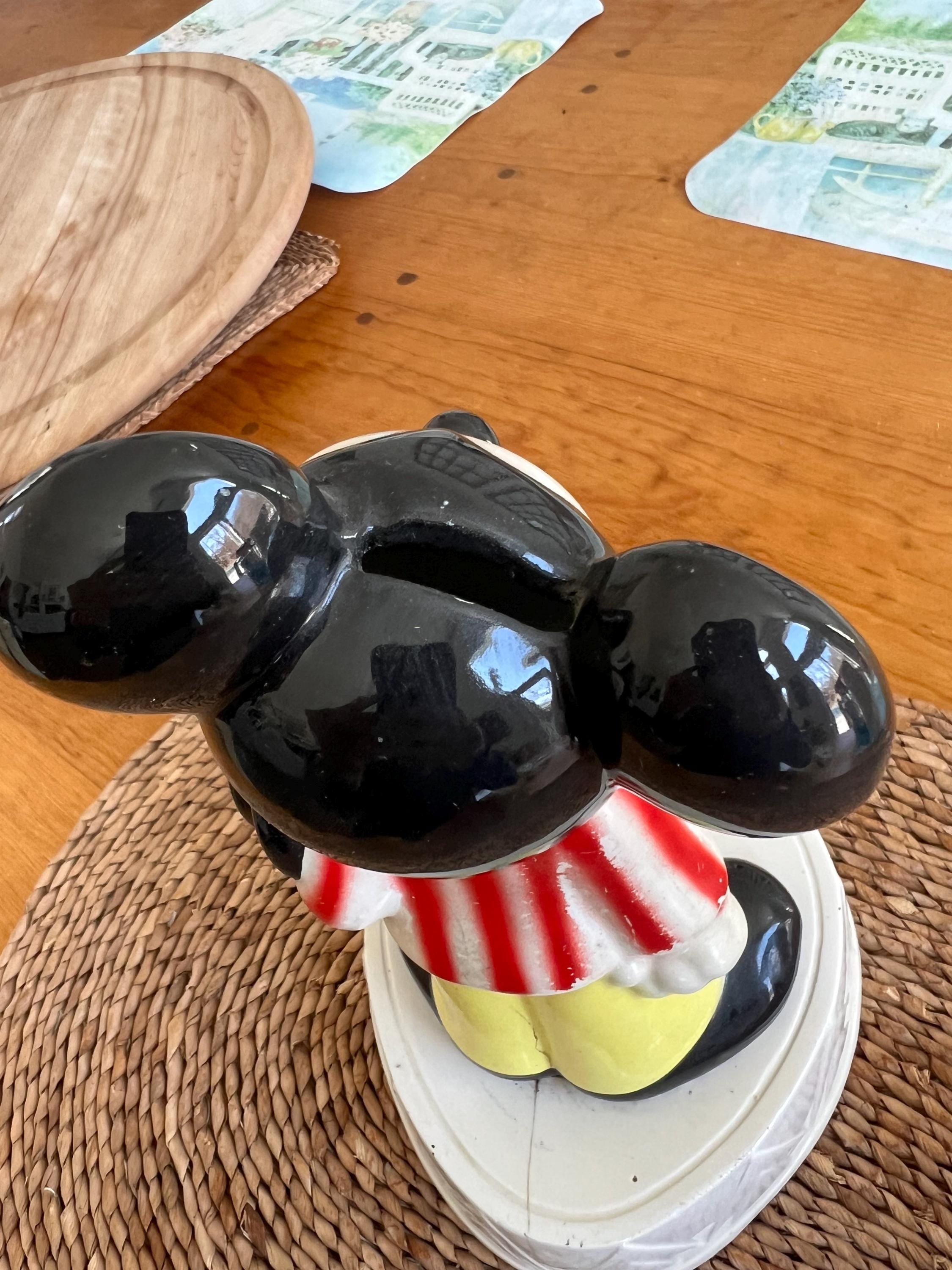 Vintage Disney Mickey Mouse Ceramic Coin Bank 50th Anniversary