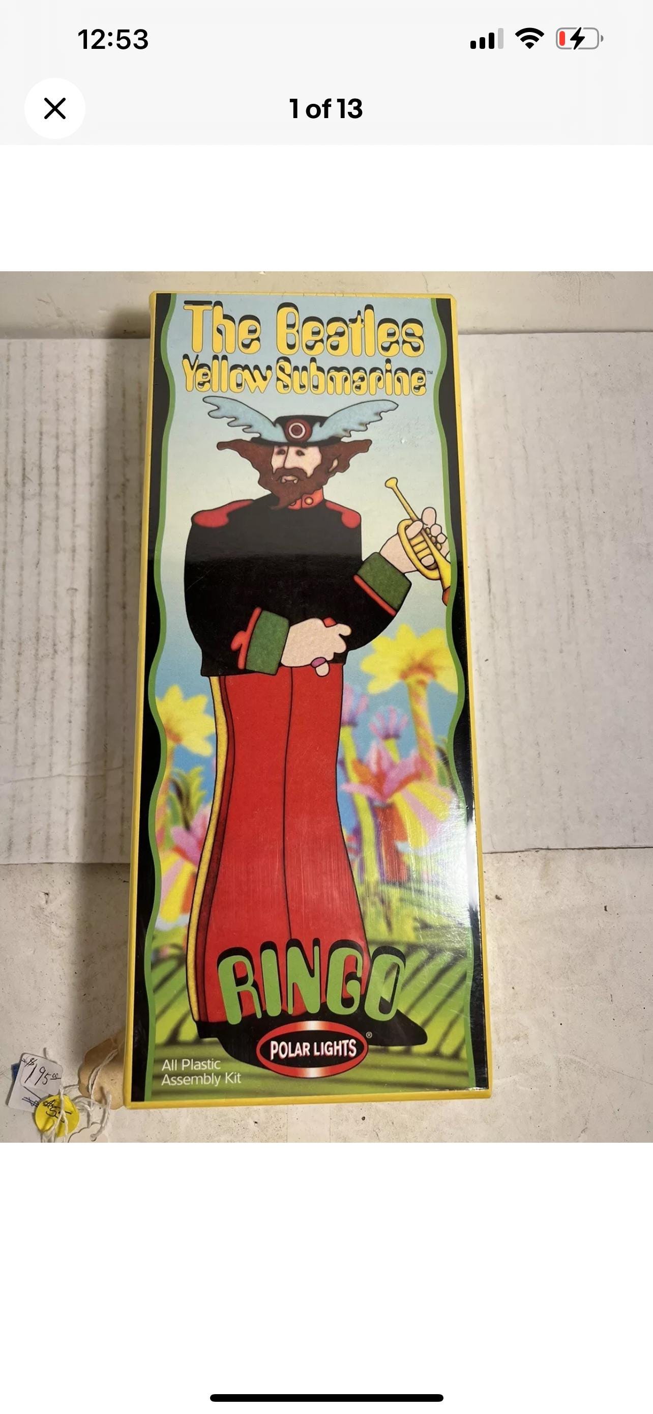 ビートルズ イエローサブマリン リンゴモデルキット The Beatles Yellow Submarine, RINGO Model 1999 Kit is Sealed and