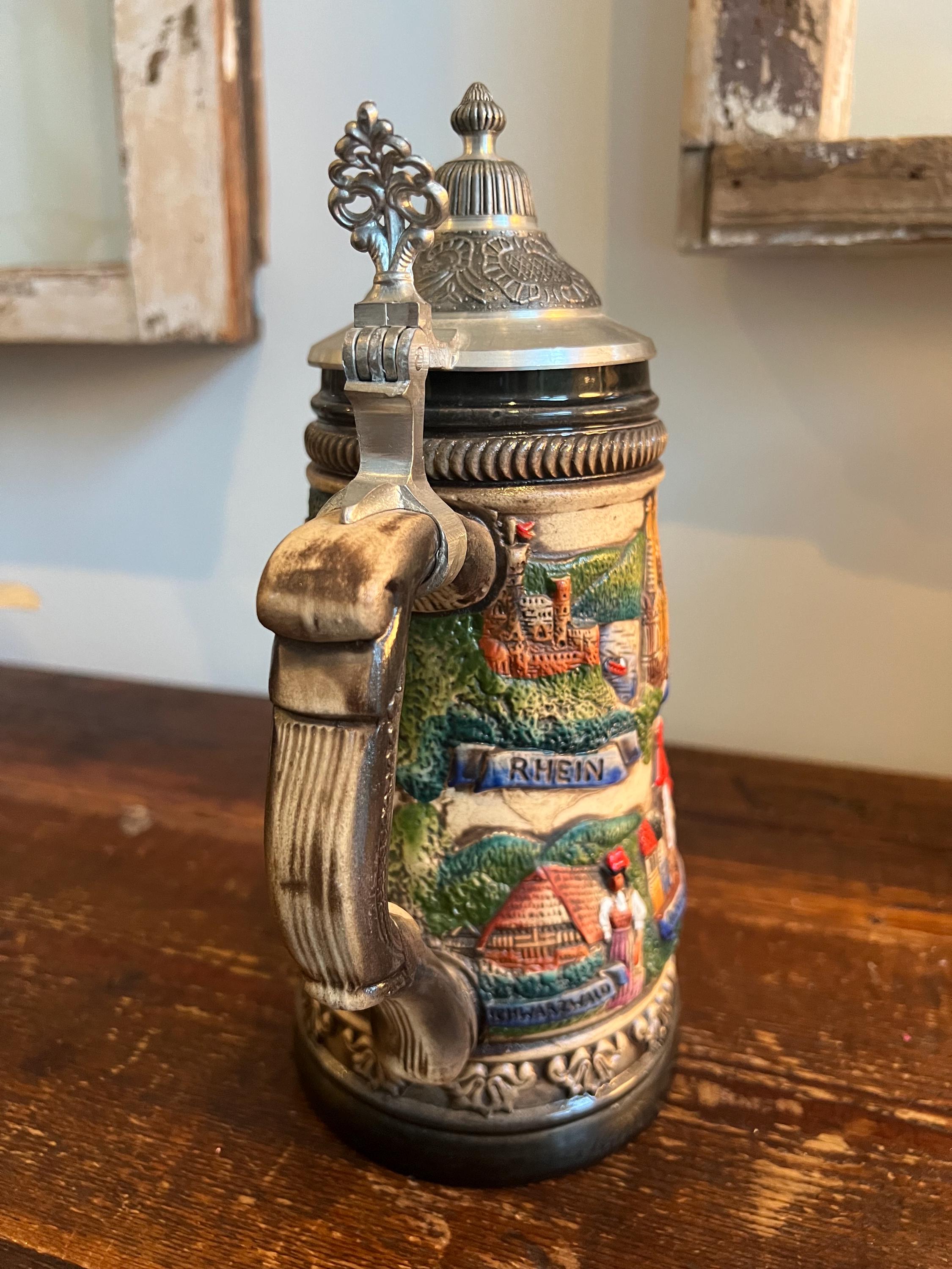 ヴィンテージ Zoller & Born 限定版ドイツ ビール ジョッキ。ハンド