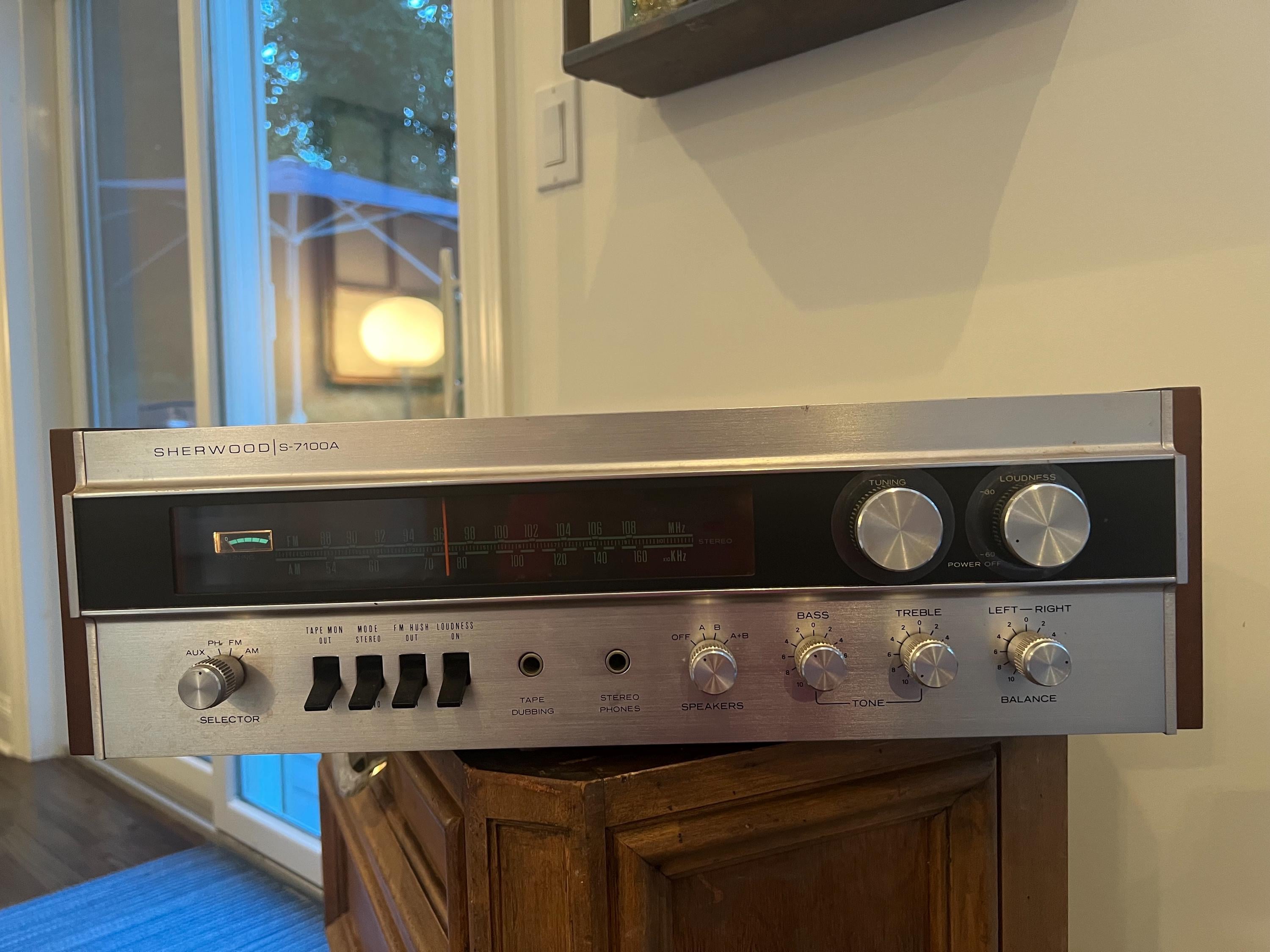 Vintage Sherwood S-7100A AM-FM Stereo Receiver Excellent Cond. & Working Order!