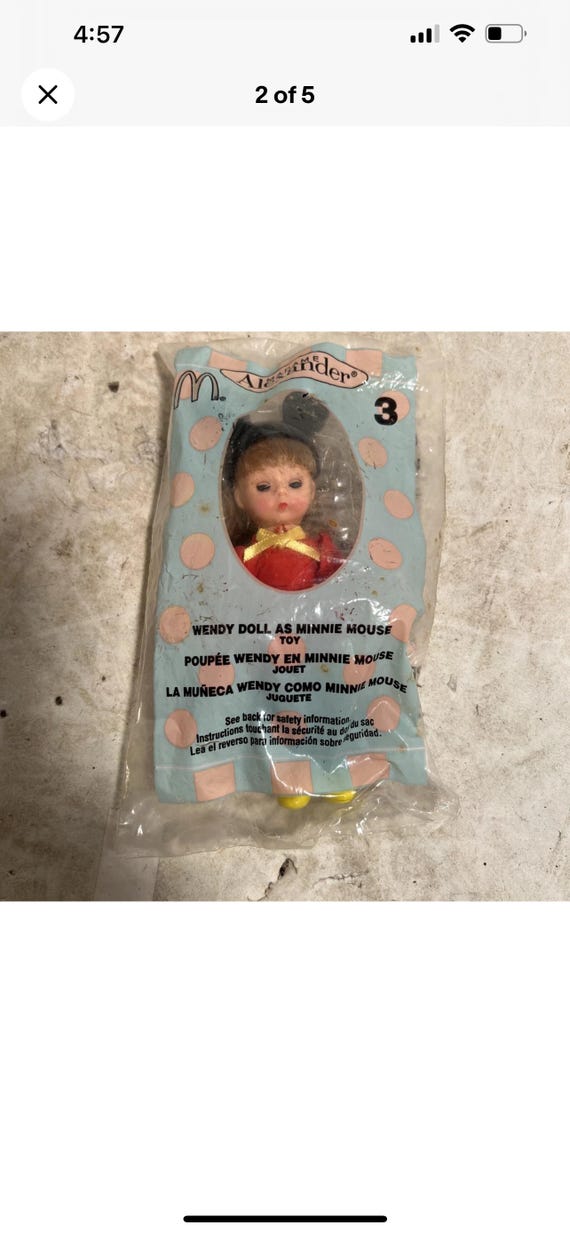 2004 Mcdonald's Happy Meal Madame Alexander Wendy Doll as Minnie