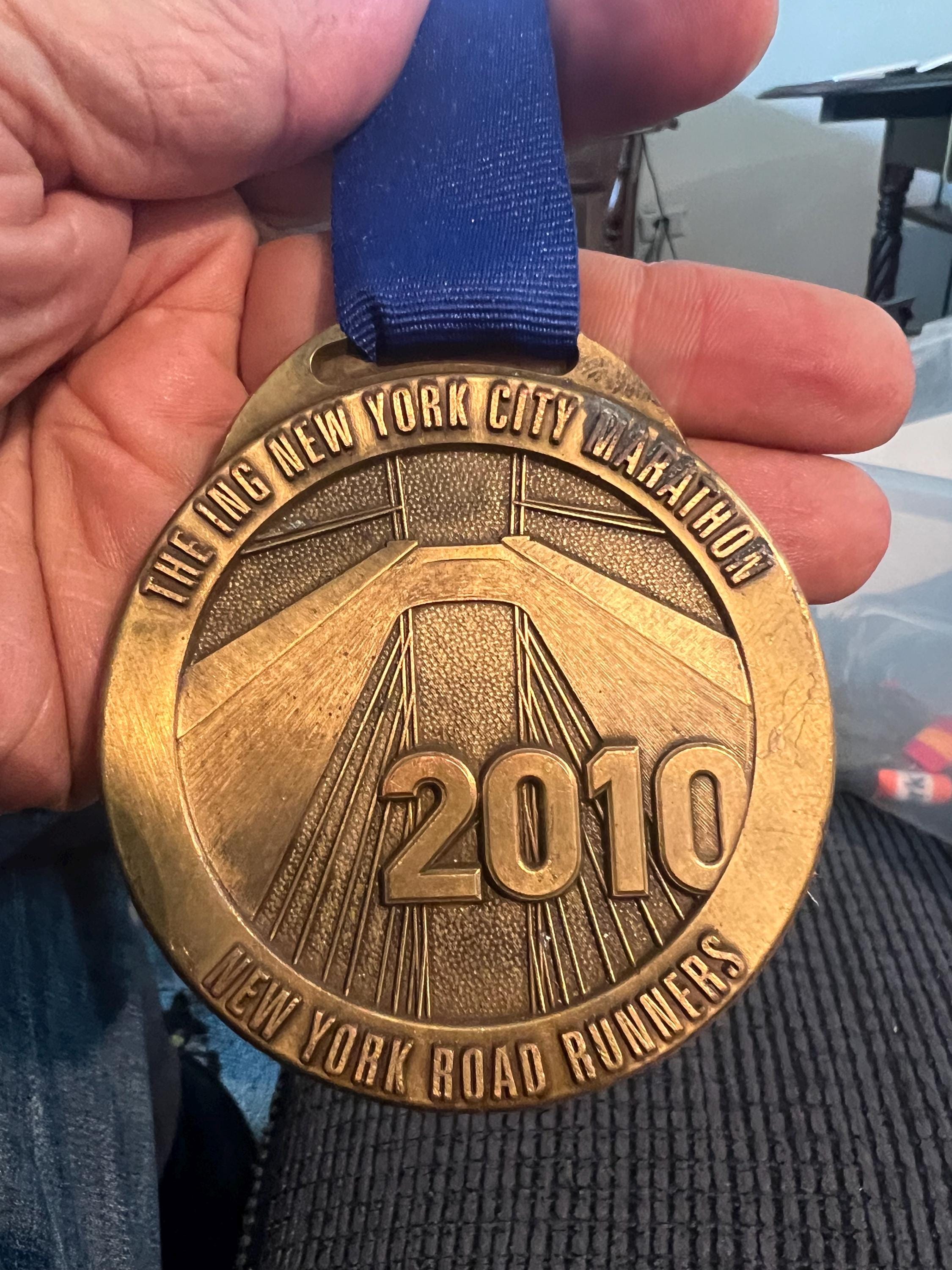 2010 New York City Marathon Finisher's Medal.