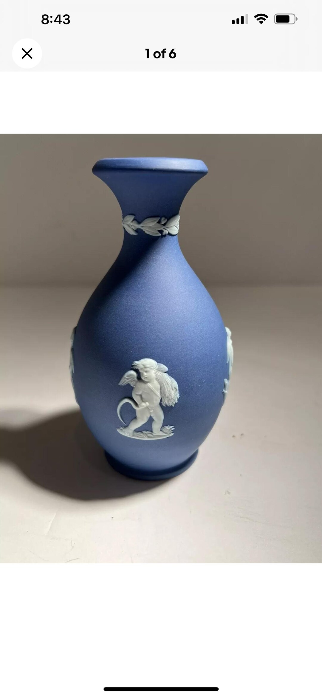 20 世紀初頭のダークブルーのウェッジウッドの花瓶 4 シーズン - Etsy 日本