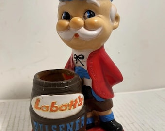 70’ｓ Labatt's ラバッツ カナダ ビール ビンテージ ペンホルダー Vintage 1960s / 70 Labatt's Pilsner Beer Vinyl Lederhosen Man Cave