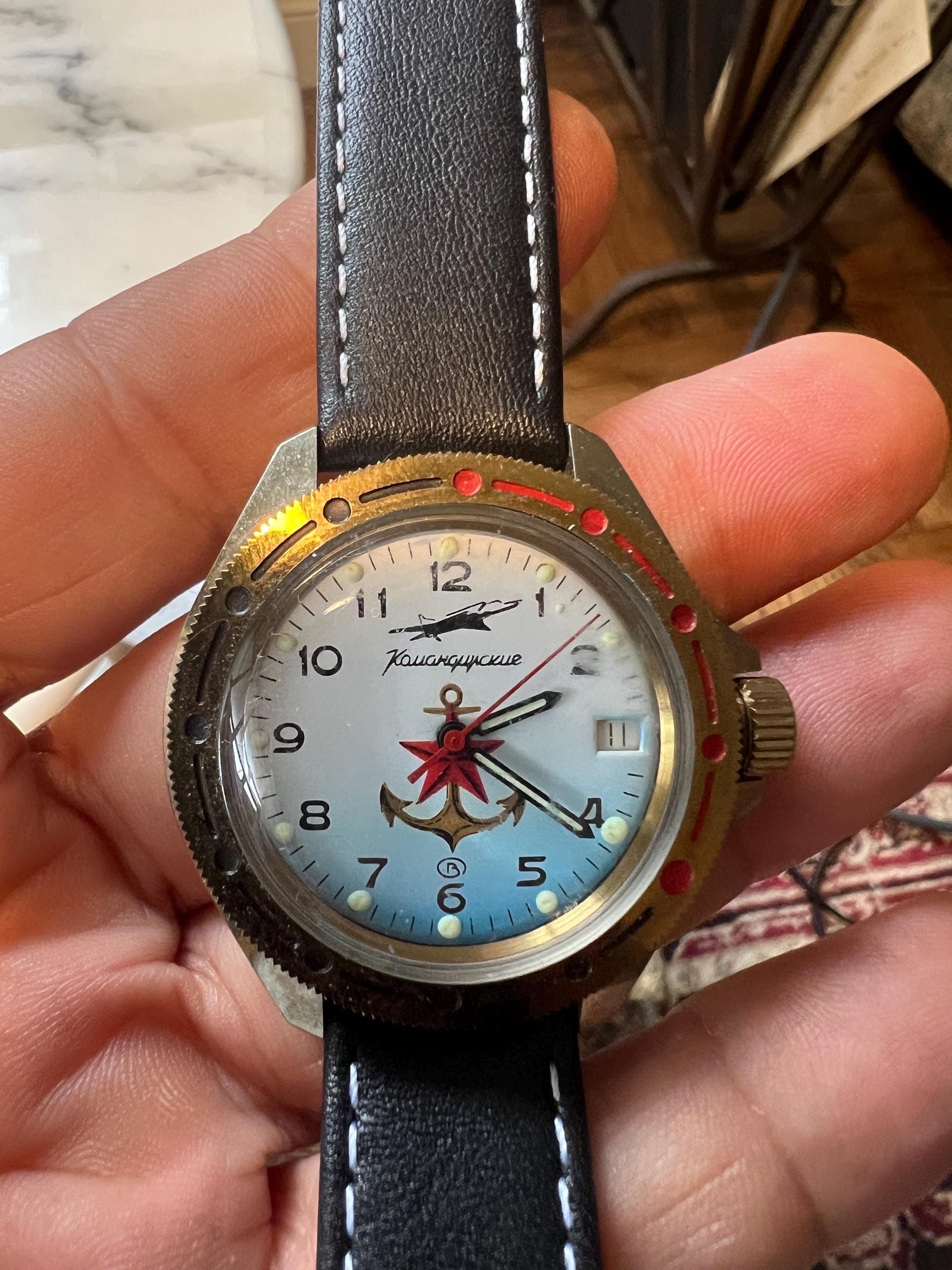 Men's Vostok Komandirskie Bronze 40mm Rotating Bezel Anchor, New Men's Vostok Komandirskie Bronze 40mm Rotating Bezel Anchor, New