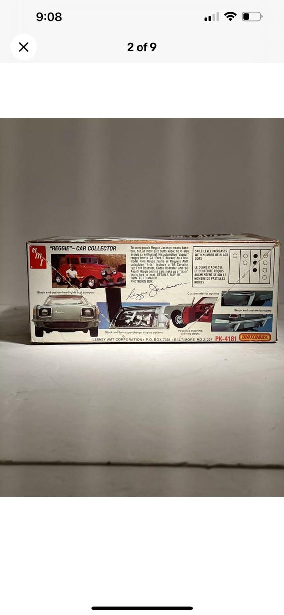 Amt Matchbox Studebaker Avanti 1963 Reggie Jackson 1/25 Model Kit