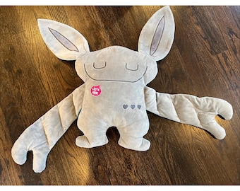 Bumpas Shin Shin Weighed Plush Toy Stuffed Animal Reversible 2 SideNew Grey/Teal