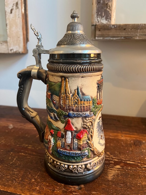 ヴィンテージ Zoller & Born 限定版ドイツ ビール ジョッキ。ハンド