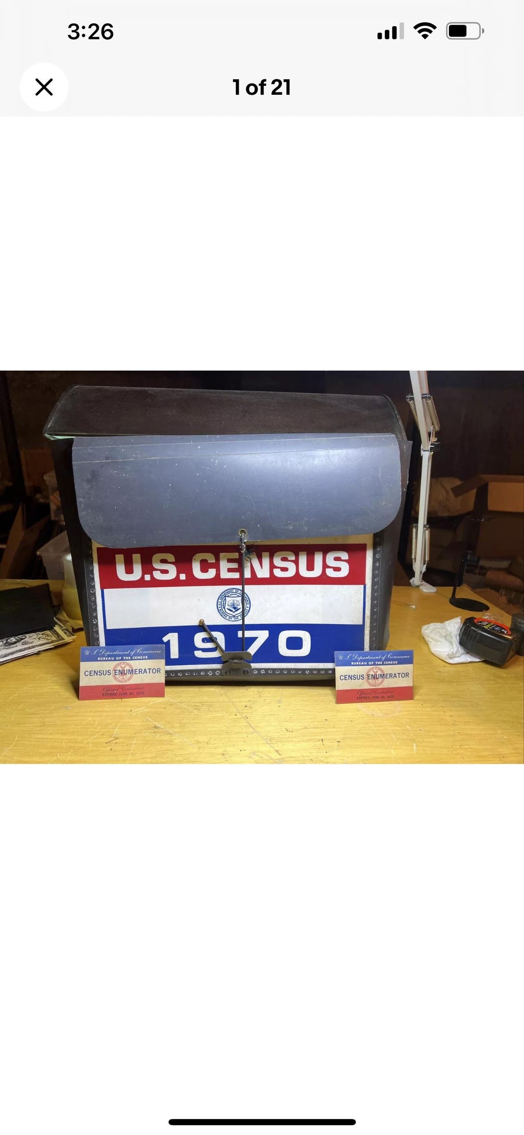 Taker's Original Authentic 1970 US Census Enumerator’s Messenger Bag+ 2 ...