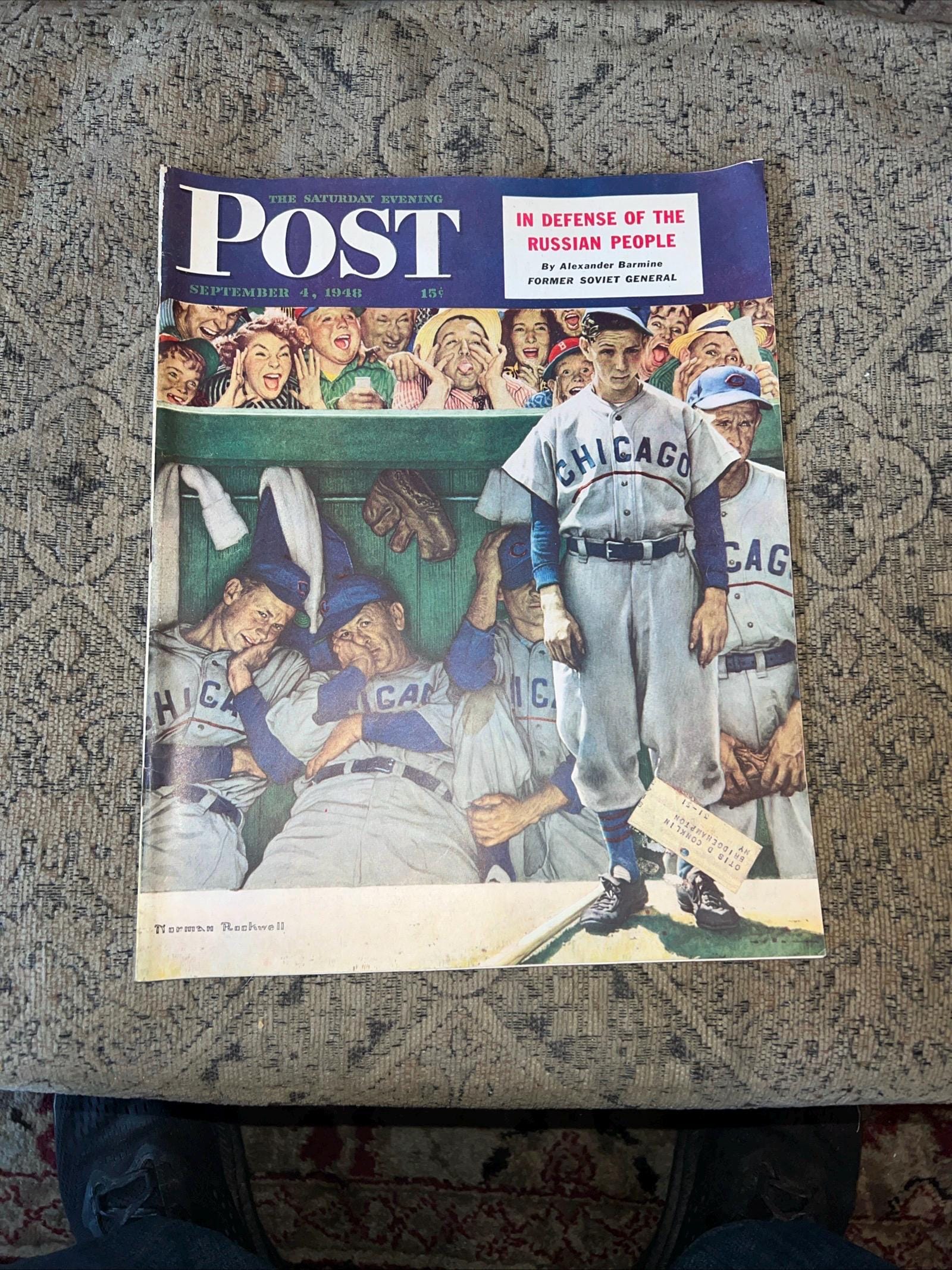1948年 サタデー イブニング ポスト誌 野球 ノーマン ロックウェル