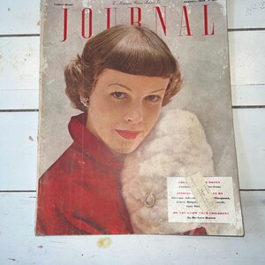 Vintage LADIES HOME JOURNAL Magazine January 1949 Fashions ads illustrated