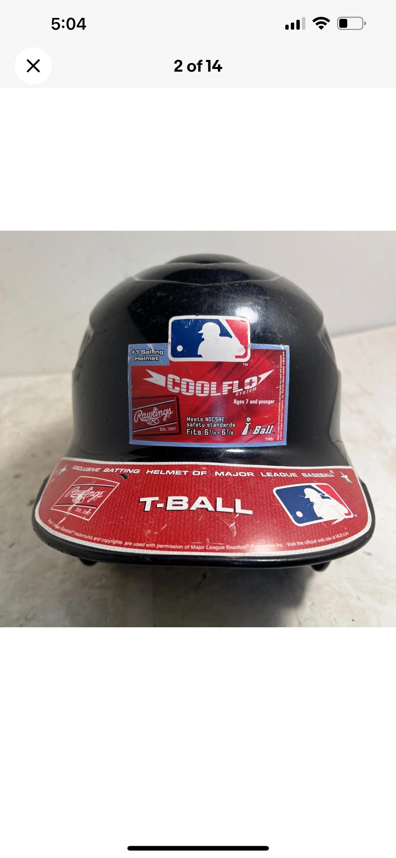 Casque De Baseball Rawlings Youth CFTB - Taille Petite, Bleu, Mat, Léger, Livraison Gratuite
