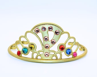 Prinsessia Inspired Crown (casual versie) | Handgemaakte fantasieprinses-tiara met edelstenen (niet officieel gelicentieerd)