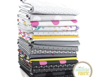 Graywork - True Colors - Half Yard Bundle (16 pcs) by Tula Pink for Free Spirit