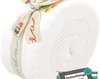 Bella Solids - White - Jelly Roll (Moda)