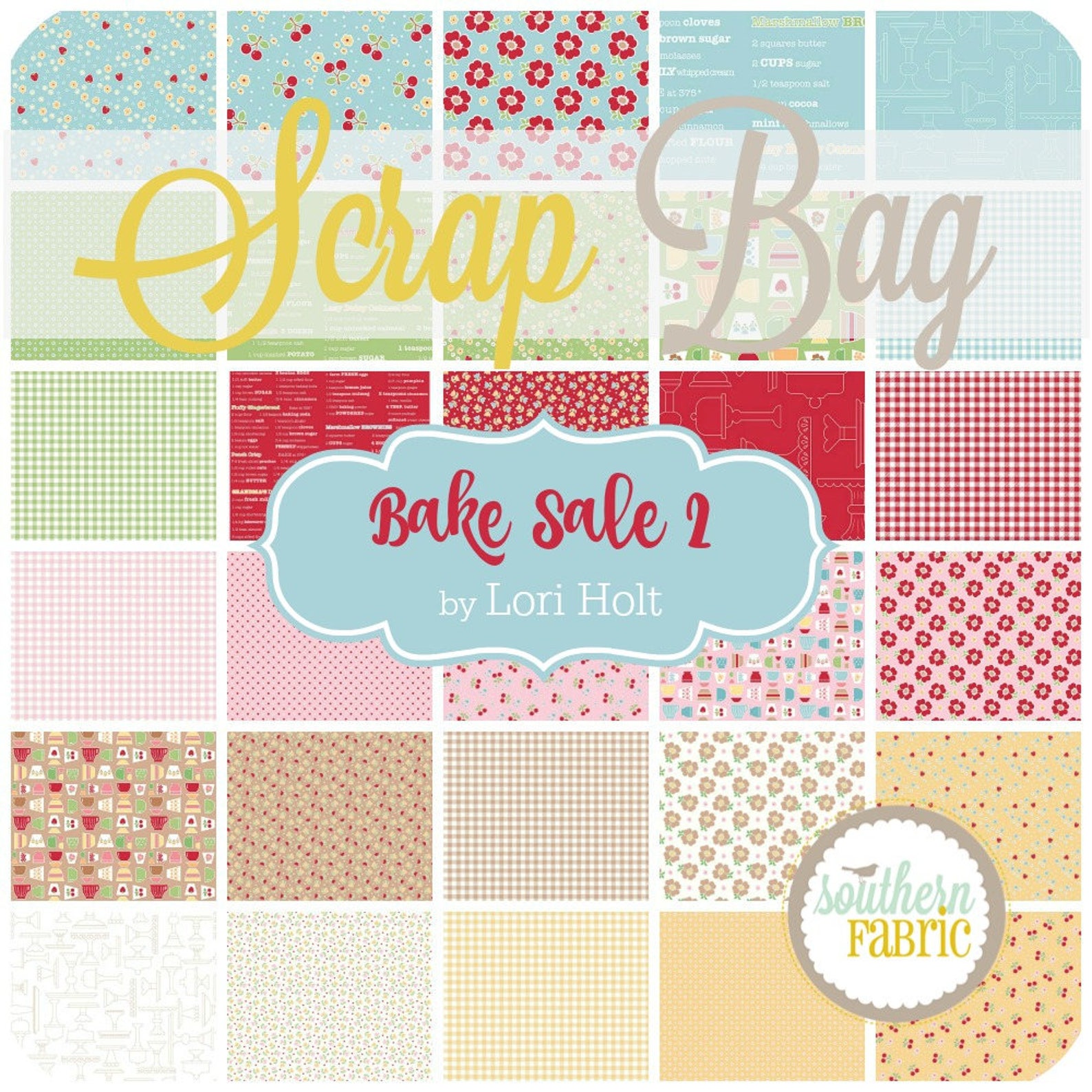 Bake Sale 2 Scrap Bag Quilt Fabric Strips by Lori Holt for | Etsy