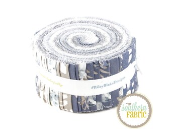 Blue Escape Coastal - Jelly Roll (40 pcs) by Lisa Audit for Riley Blake