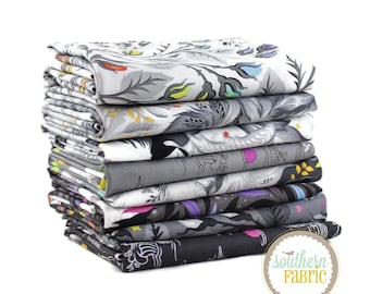 Graywork - Animals - Fat Quarter Bundle (8 pcs) by Tula Pink for Free Spirit