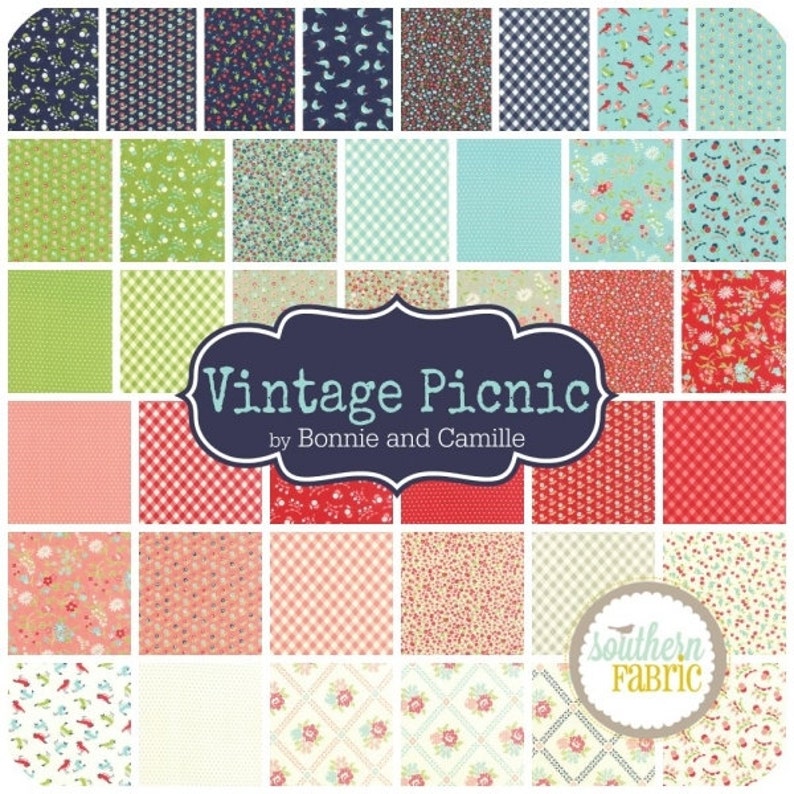 Vintage Picnic Charm Pack by Bonnie and Camille for Moda Etsy