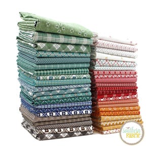Bee Plaids - Fat Eighth Bundle (41 pcs) by Lori Holt for Riley Blake