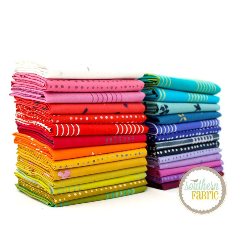 Half Yard Bundle Chroma 24-18x44 Cuts by Allison Glass for Andover Quilt Fabric