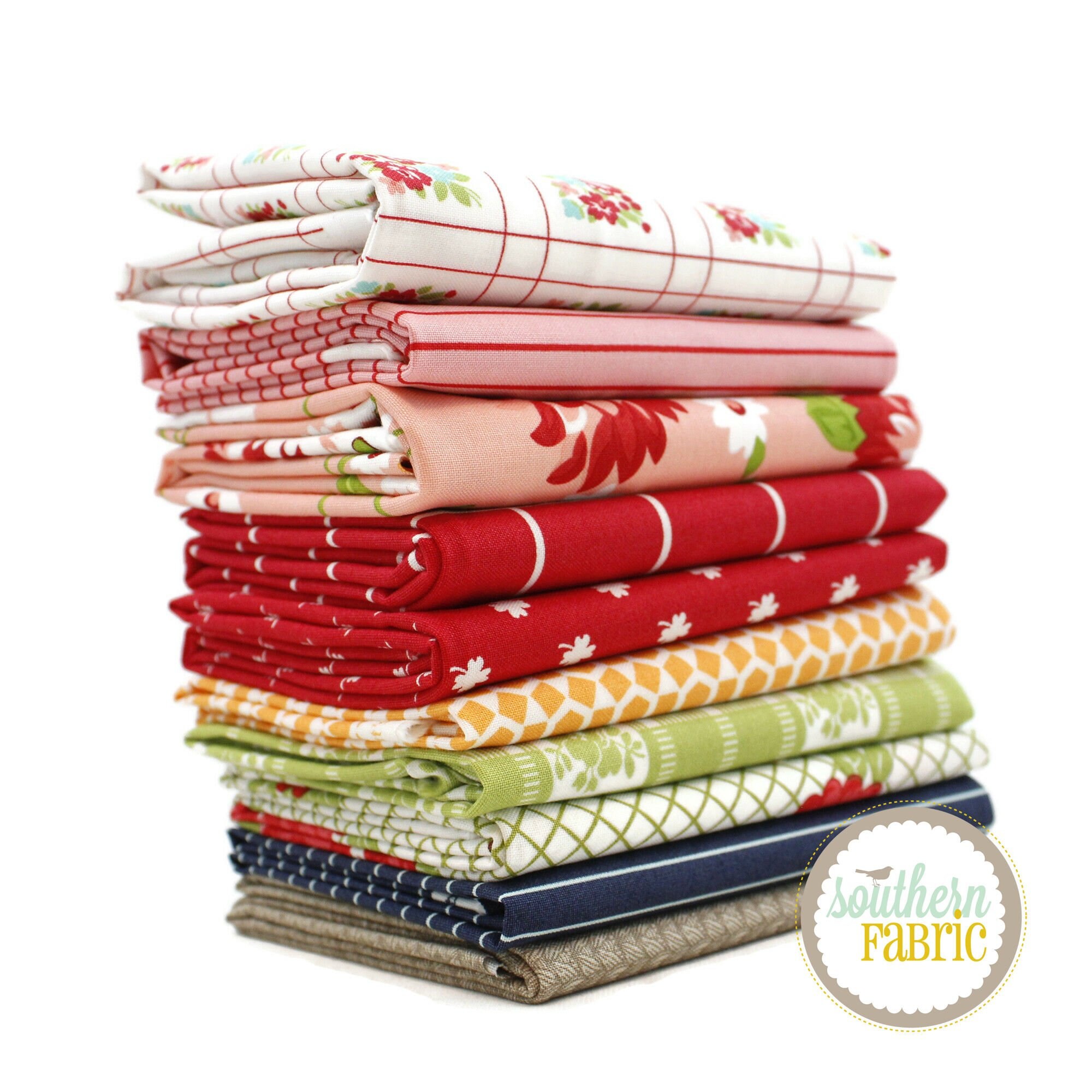 iNee Fat Quarters Fabric Bundles, Precut Cotton Fabric Squares for Sewing  Quilting, 18 x 22 inches, Red