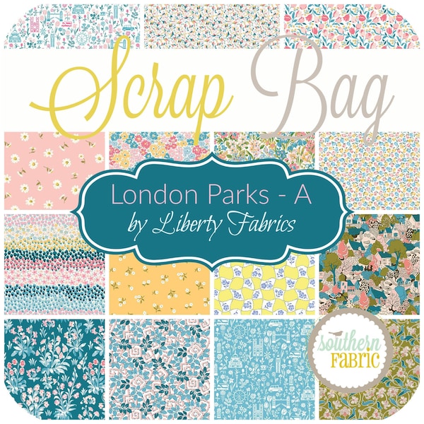 London Parks - A - Scrap Bag (approx 2 yards) by Liberty Fabrics for Riley Blake