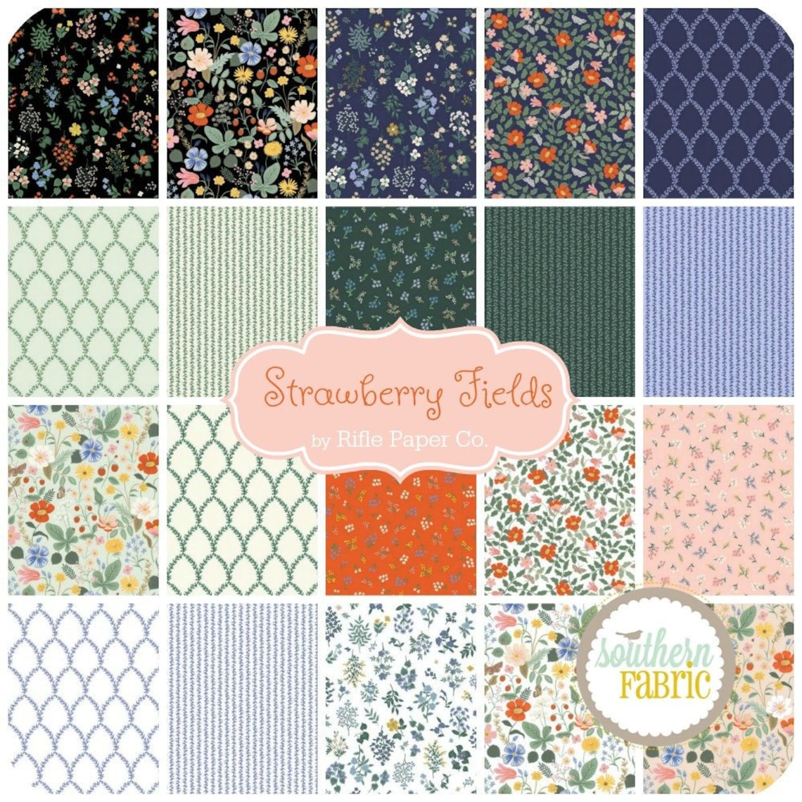 Strawberry Fields Layer Cake 42 pcs by Rifle Paper Co. for | Etsy