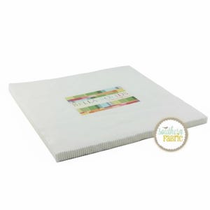 Bella Solids - White - Layer Cake (42 pcs) by Moda