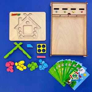 Jigsaw Puzzles Sorting Box Educational Toy House Puzzles Gift for Kids Childrens Puzzle Home Games Kids Toys for 3 Years Home Education