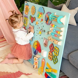 First Birthday Gift Wall Busy Board Kids Toys Room Decor Educational Baby Toy Toddler Busy Board Unique Baby Gift Montessori Busy Board Toys