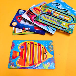 Conjunto de estênceis de madeira para desenho fácil, ajuda para crianças, arte para crianças, desenho exclusivo, presente de aniversário, conjunto de brincadeiras criativas, kit de artesanato de estênceis de madeira para crianças